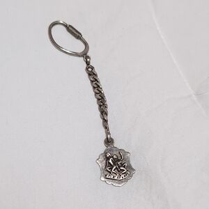 Silver-Tone Germany Crest Keychain